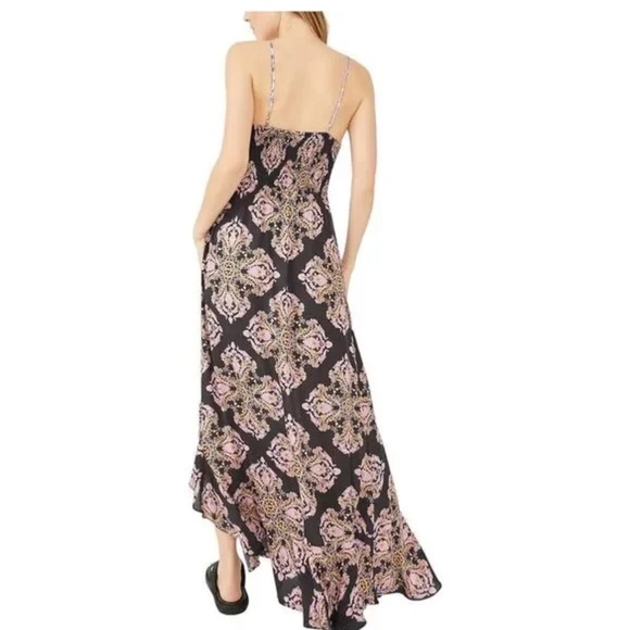 NWT Free People That Moment Boho Print Maxi Dress in Black Combo sz XS - Picture 2 of 4